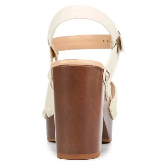 Sam Edelman Josefine Leather Clog Sandal Ivory size 8 - Picture 2 of 10